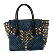Miu Miu Blue Denim Biker Bag
