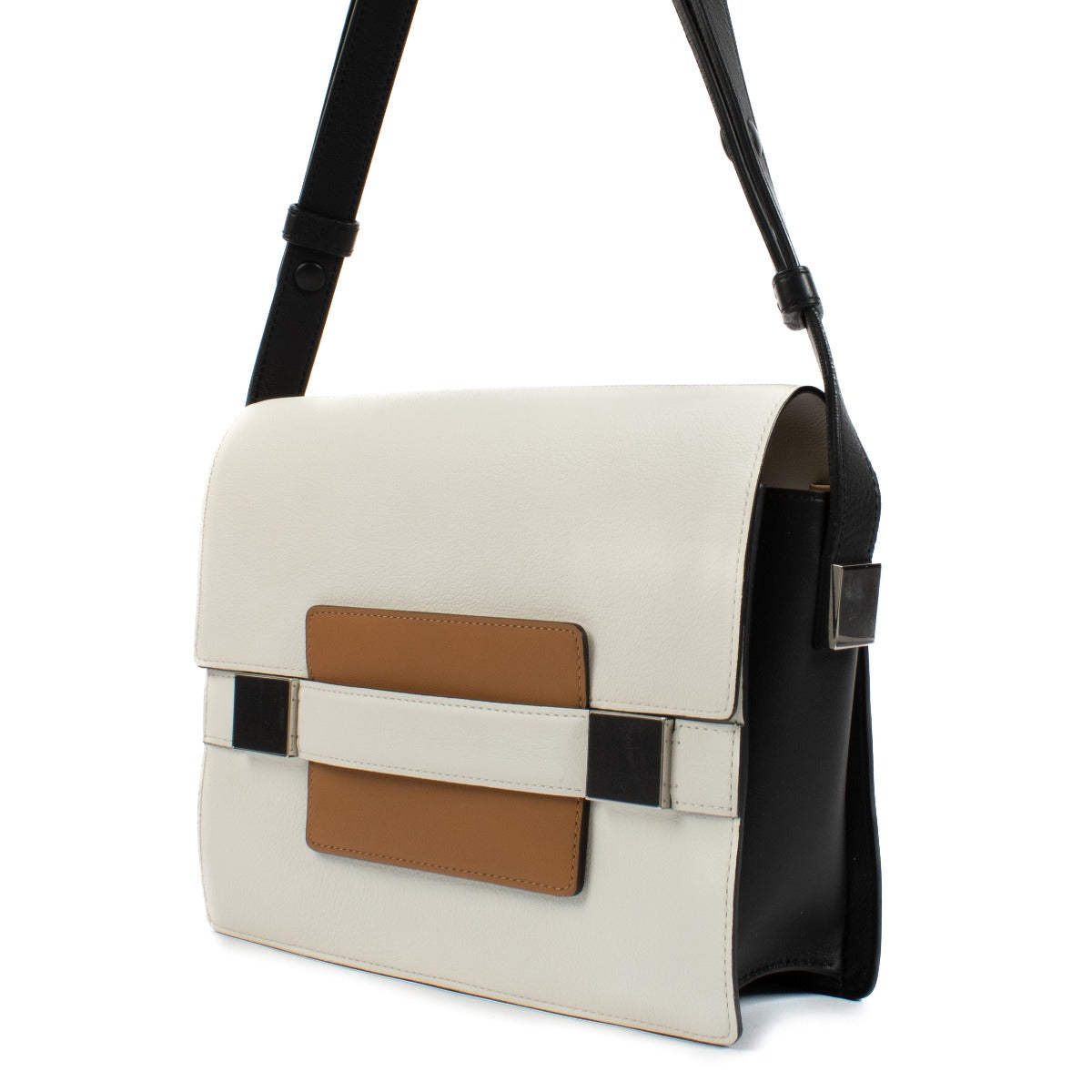 Delvaux Tri-Color Polo Madame PM handbag in leather with gold-tone hardware and a structured silhouette. Shop now on Labellov.com.