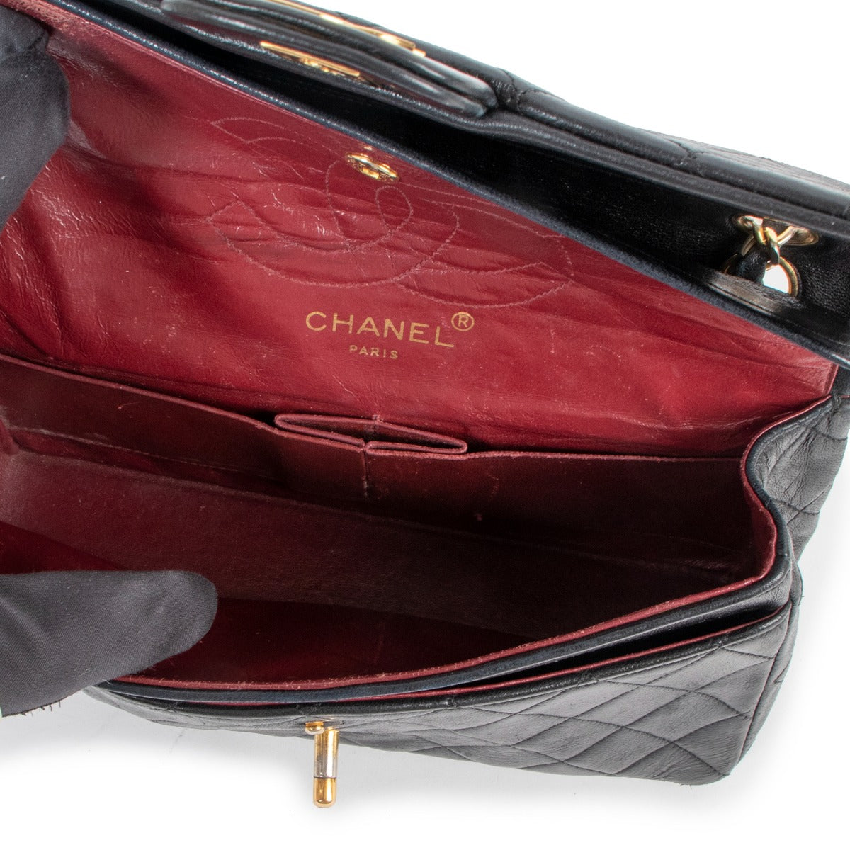 Chanel Vintage Black Calfskin Small Classic Flap Bag