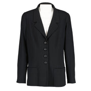 Chanel 97C Black Classic Tailored Blazer Jacket
