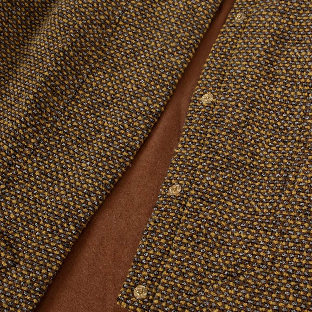 Chanel Herfst 1996 Kaki Tweed Jasje - Maat FR44