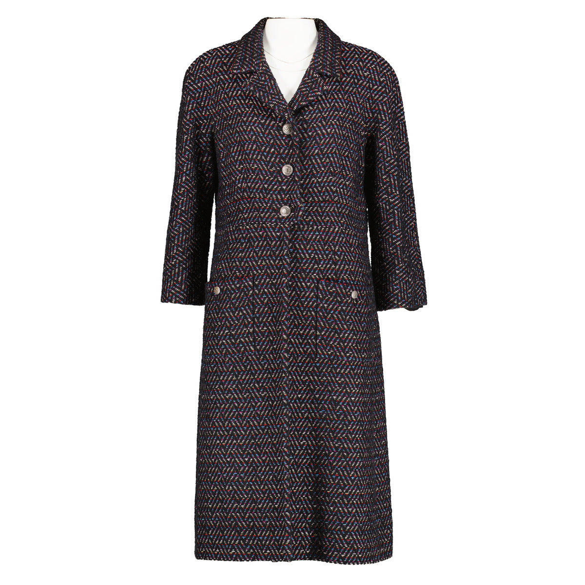 Manteau long en tweed Chanel automne/hiver 2007 - Taille 44