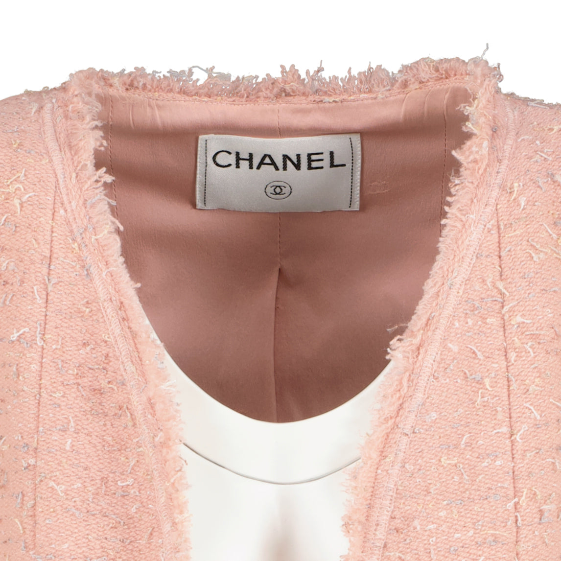 Chanel Pink Bouclé Tweed Jacket
