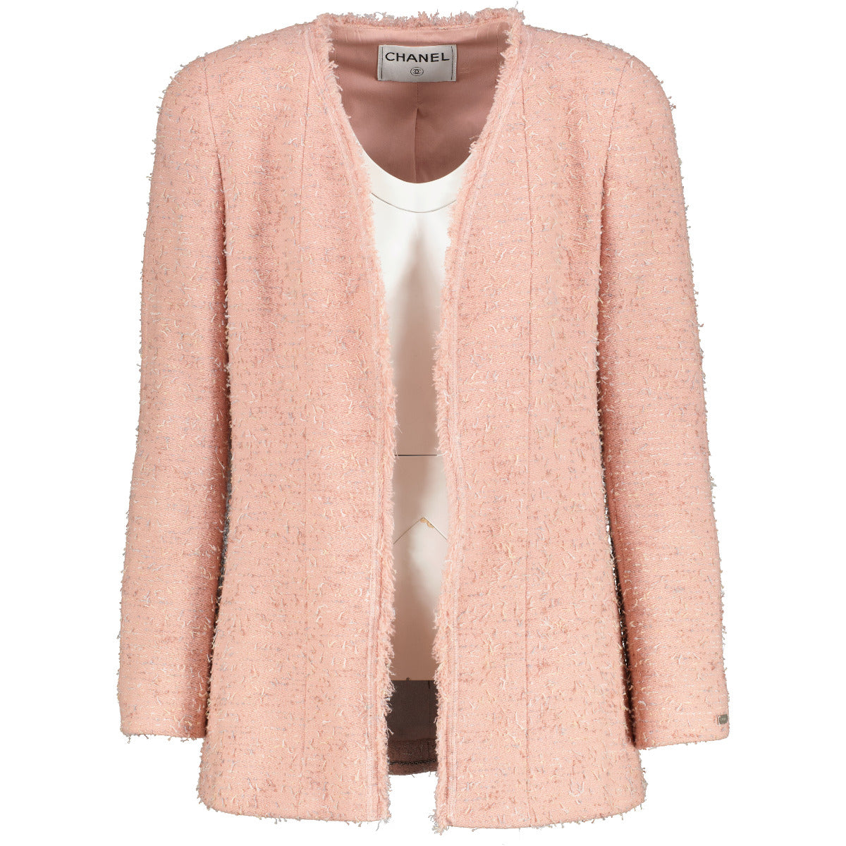 Chanel Pink Bouclé Tweed Jacket