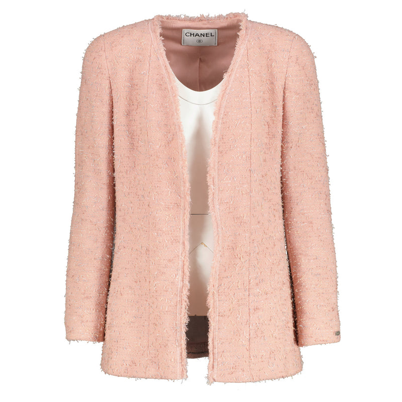 Chanel Pink Bouclé Tweed Jacket