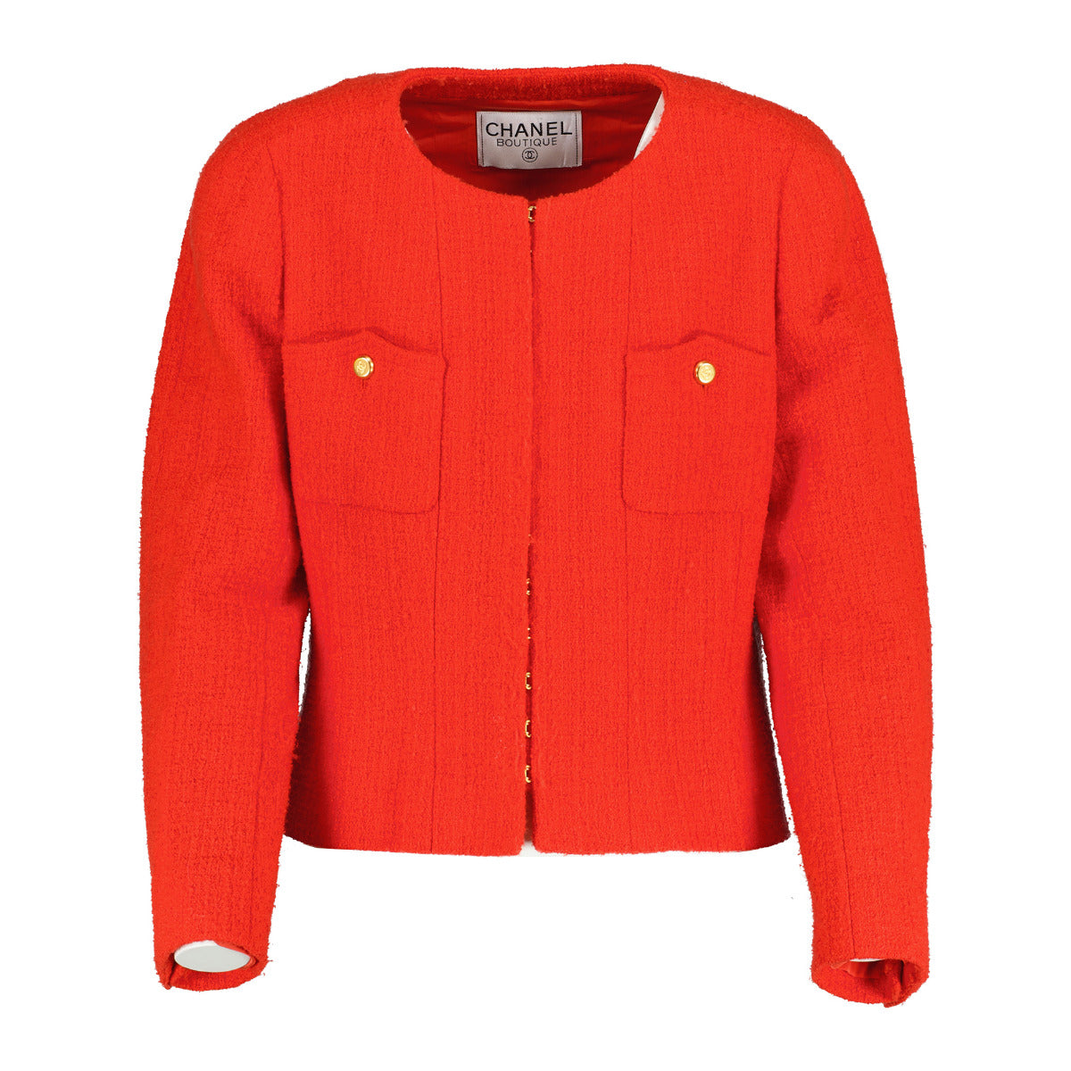 Chanel Fall 1996 Red Tweed Jacket