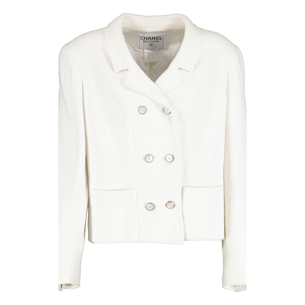 Chanel 98P Spring 1998 White Cotton Jacket