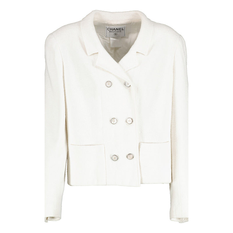 Chanel 98P Spring 1998 White Cotton Jacket