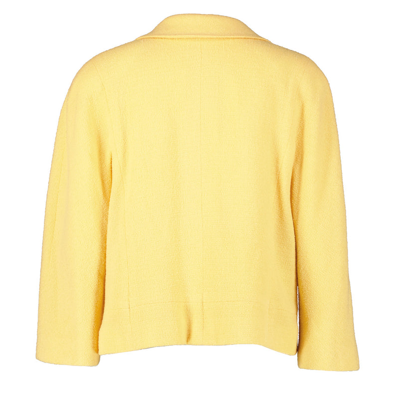 Chanel Pastel Yellow Vintage Tweed Jacket