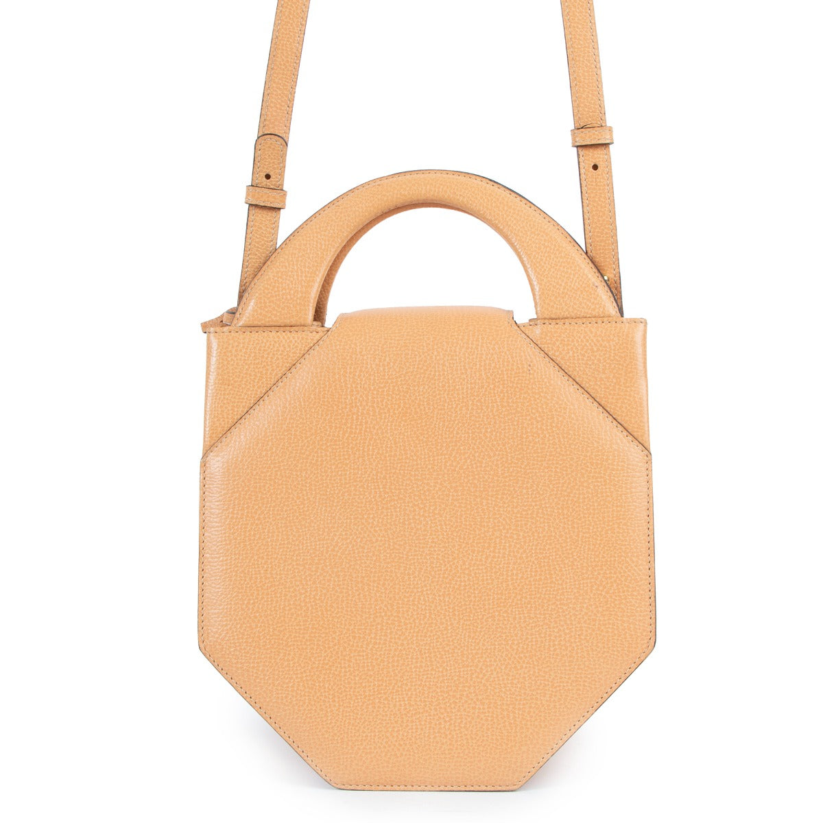 Delvaux Turnlock Peach Jumping Leather Crossbody Bag