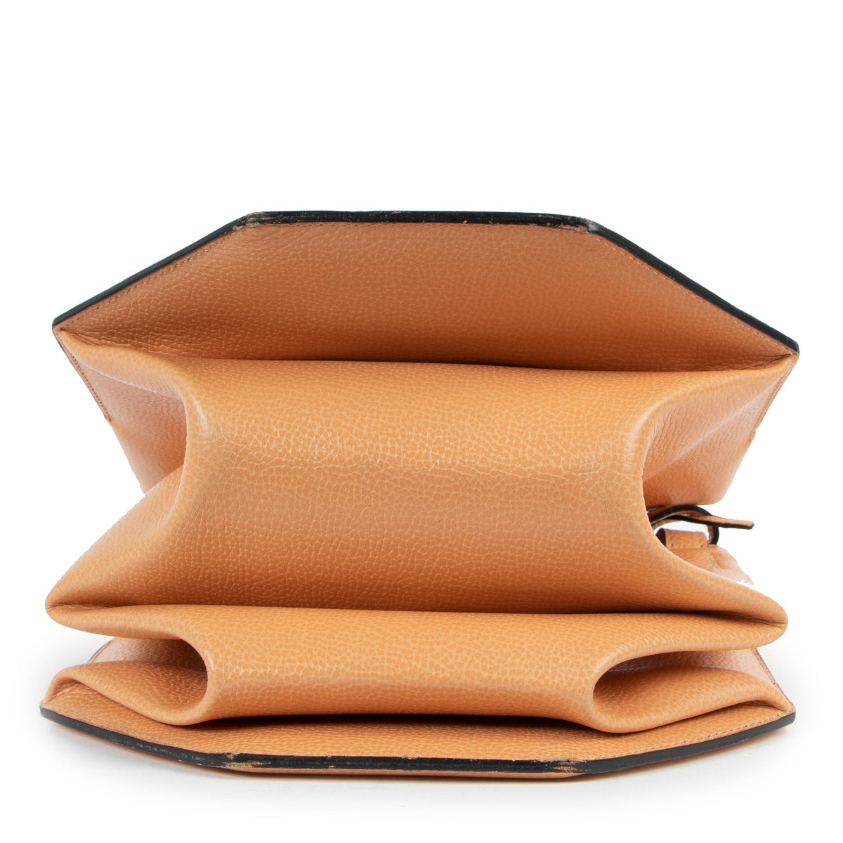 Delvaux Turnlock Peach Jumping Leather Crossbody Bag