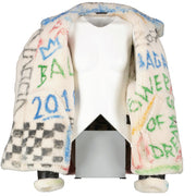 Balenciaga Winter 2018 Graffiti Shearling Coat