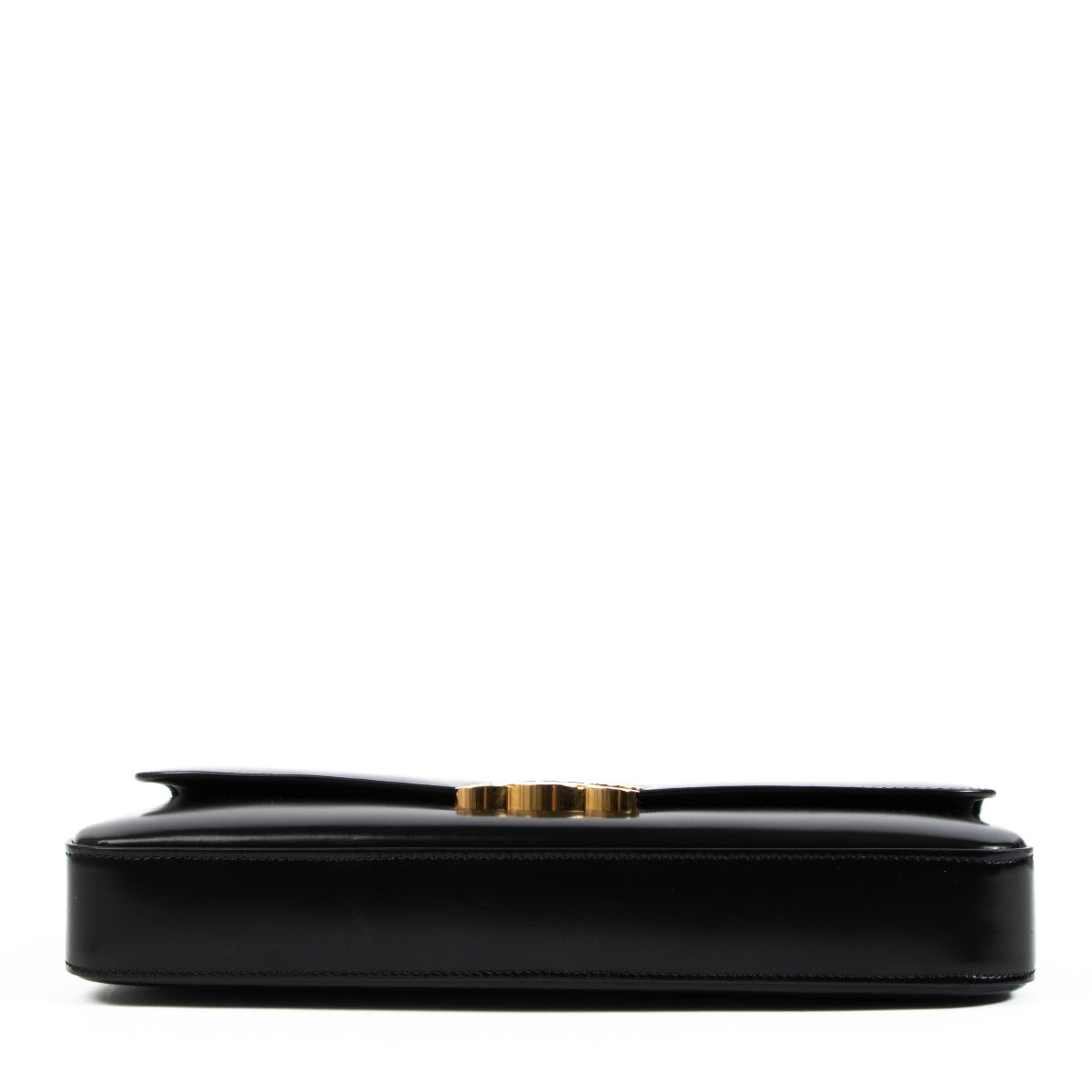 Celine Black Shiny Calfskin Claude Chain Shoulder Bag