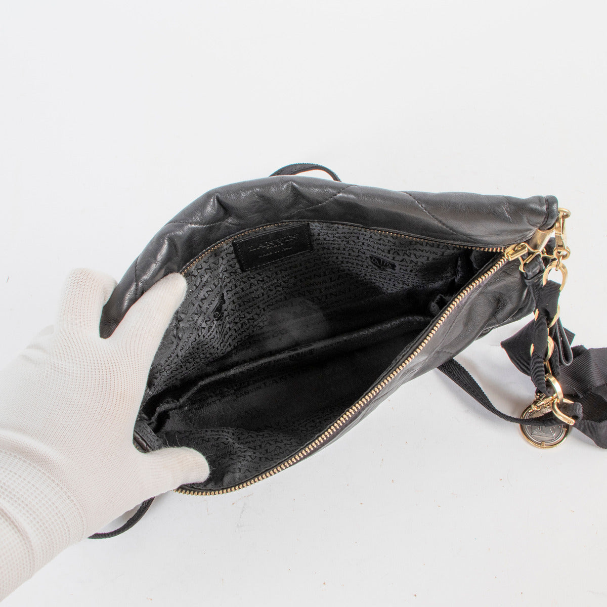 Lanvin Black Quilted Crossbody Bag