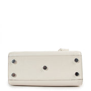 Buy an authentic second hand Saint Laurent White Leather Sac de Jour Nano Crossbody Bag in very good condition at Labellov