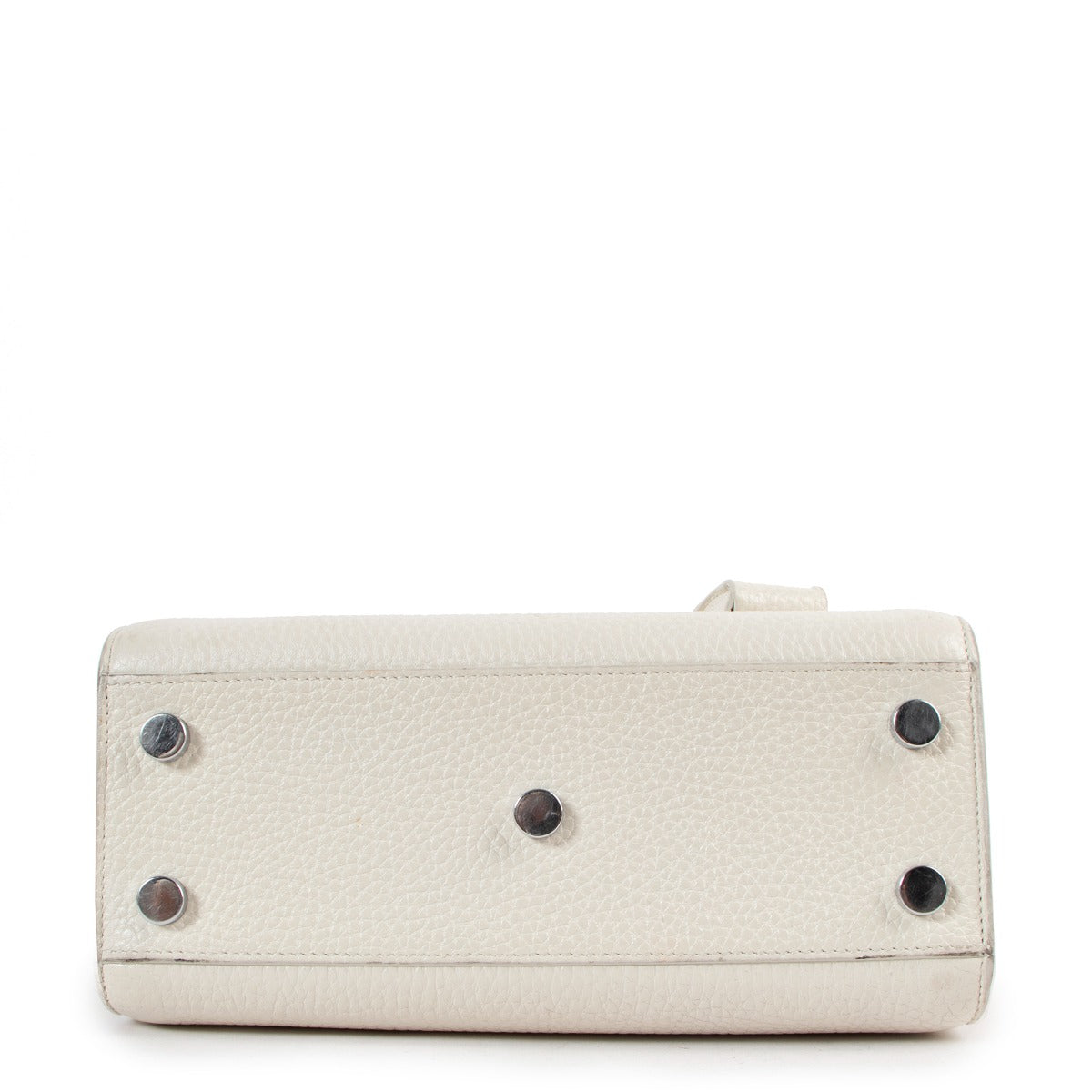 Buy an authentic second hand Saint Laurent White Leather Sac de Jour Nano Crossbody Bag in very good condition at Labellov