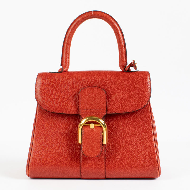 Delvaux Red Grained Brillant MM Bag aan de beste prijs bij Labellov tweedehands luxe in Antwerpen en Knokke.