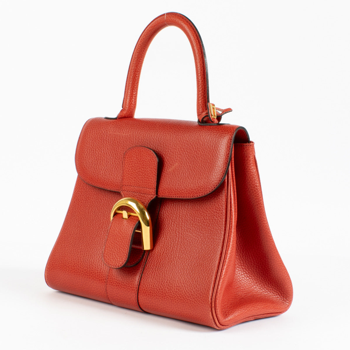 Sac Delvaux Brillant MM rouge grainé