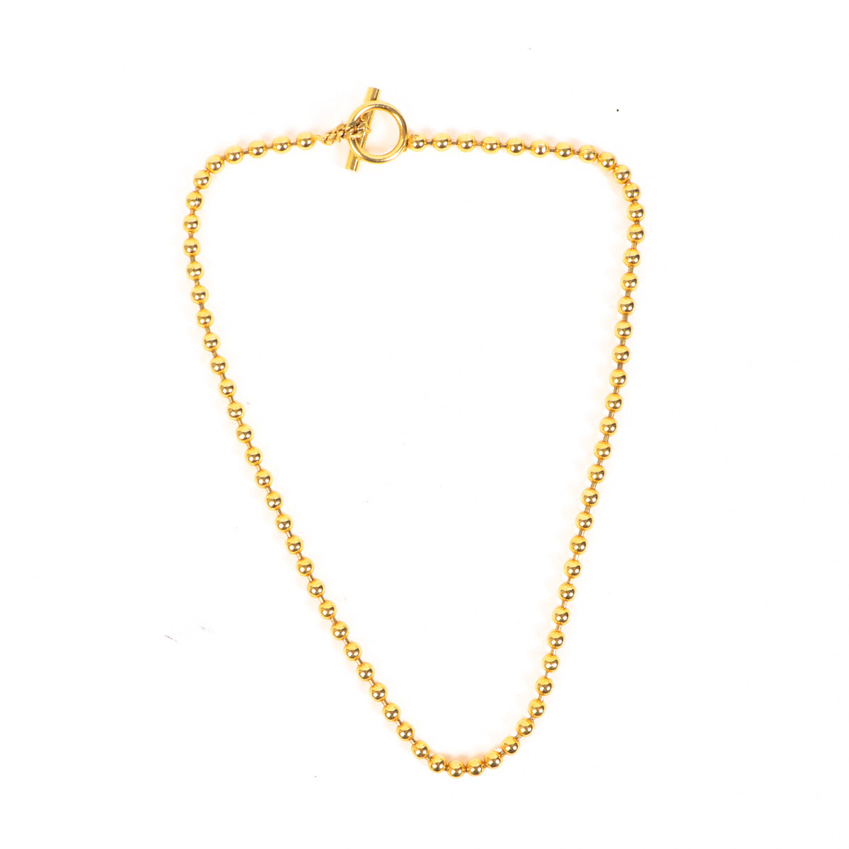 Yves Saint Laurent Vintage Gold Bead Necklace
