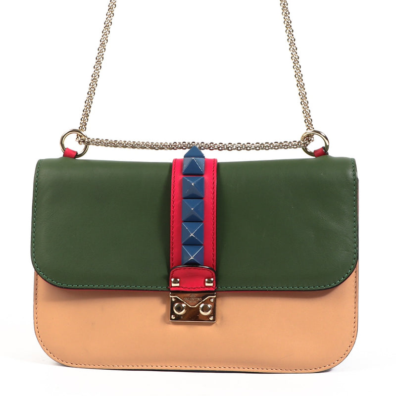 Valentino Garavani Multicolor Medium Glam Lock Bag