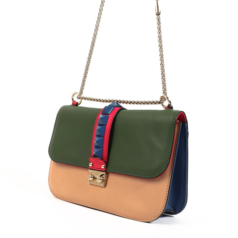Valentino Garavani Veelkleurige Medium Glam Lock Tas
