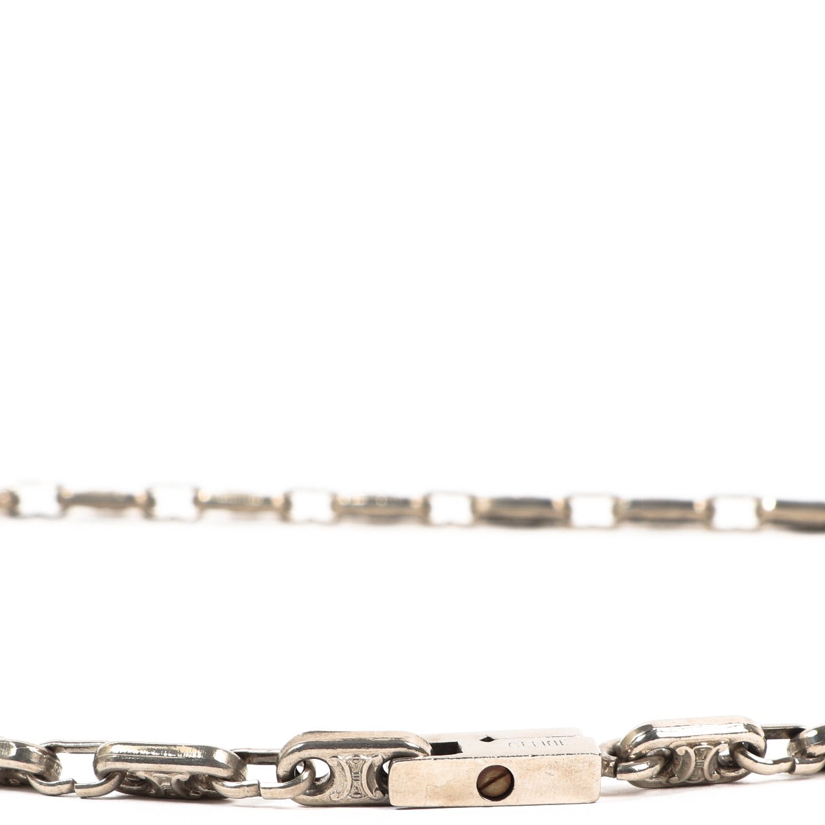 Celine Silver Metal Chained Triomphe Vintage Belt/Necklace