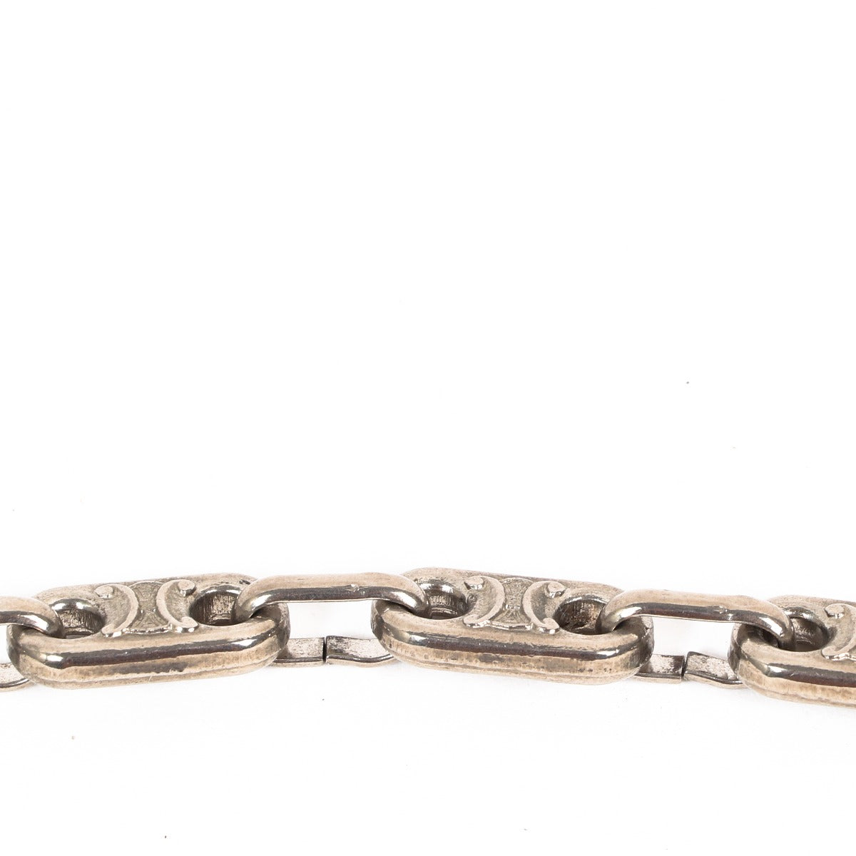Celine Silver Metal Chained Triomphe Vintage Belt/Necklace