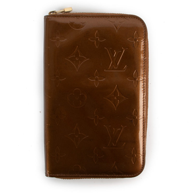 Louis Vuitton Bronze Monogram Vernis Zippy Wallet