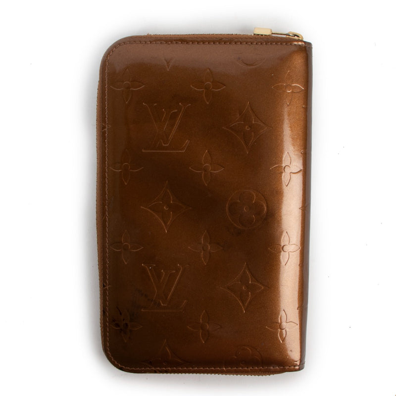 Louis Vuitton Bronze Monogram Vernis Zippy Wallet