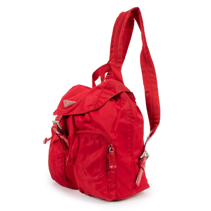 Prada Red Tessuto Nylon Mini Backpack