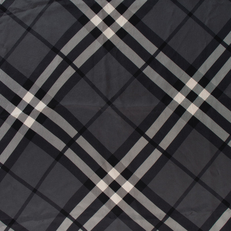 Burberry Black Classic Check Silk Scarf