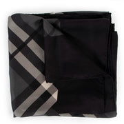 Burberry Black Classic Check Silk Scarf