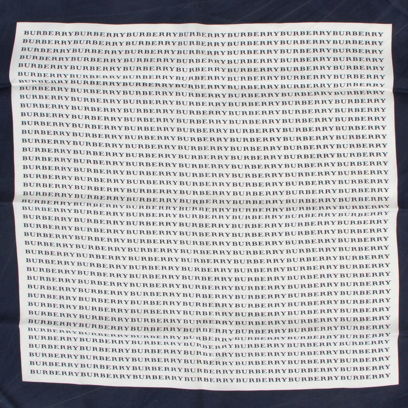Burberry London Wit/Marineblauw Zijden Carré Sjaal