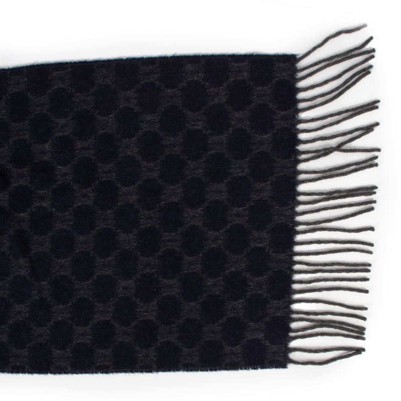 Celine Reversible Blue/Grey Triomphe Cashmere Scarf