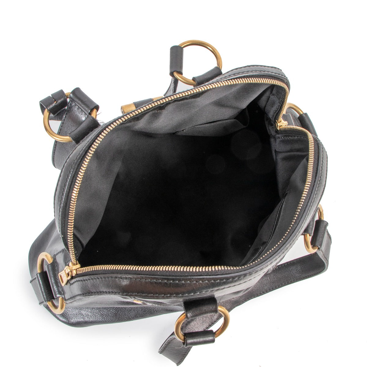 Yves Saint Laurent Black Leather Medium Muse Shoulder Bag