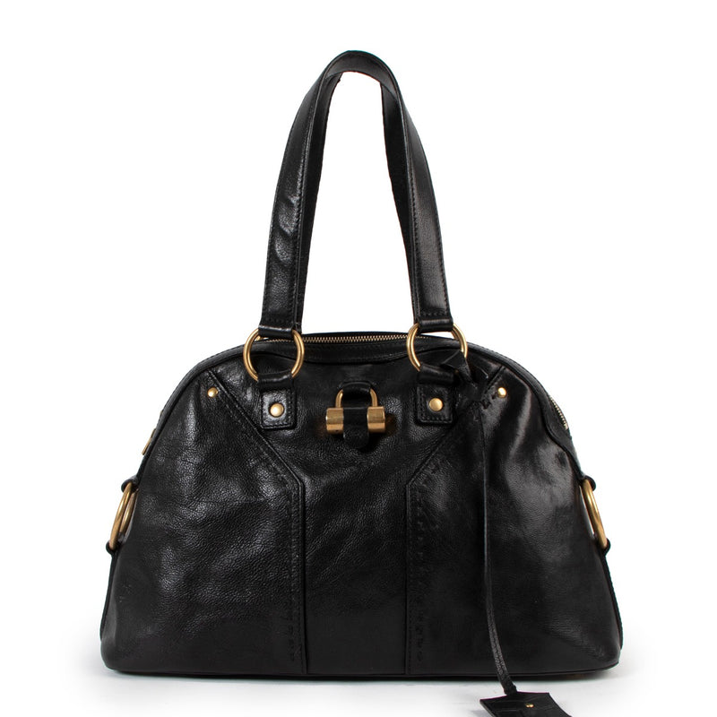 Yves Saint Laurent Black Leather Muse Shoulder Bag