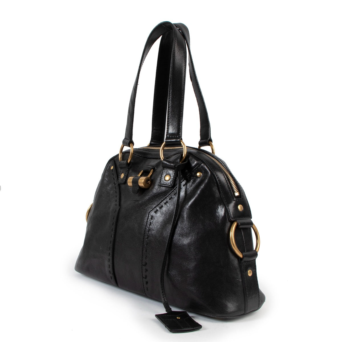 Yves Saint Laurent Black Leather Muse Shoulder Bag