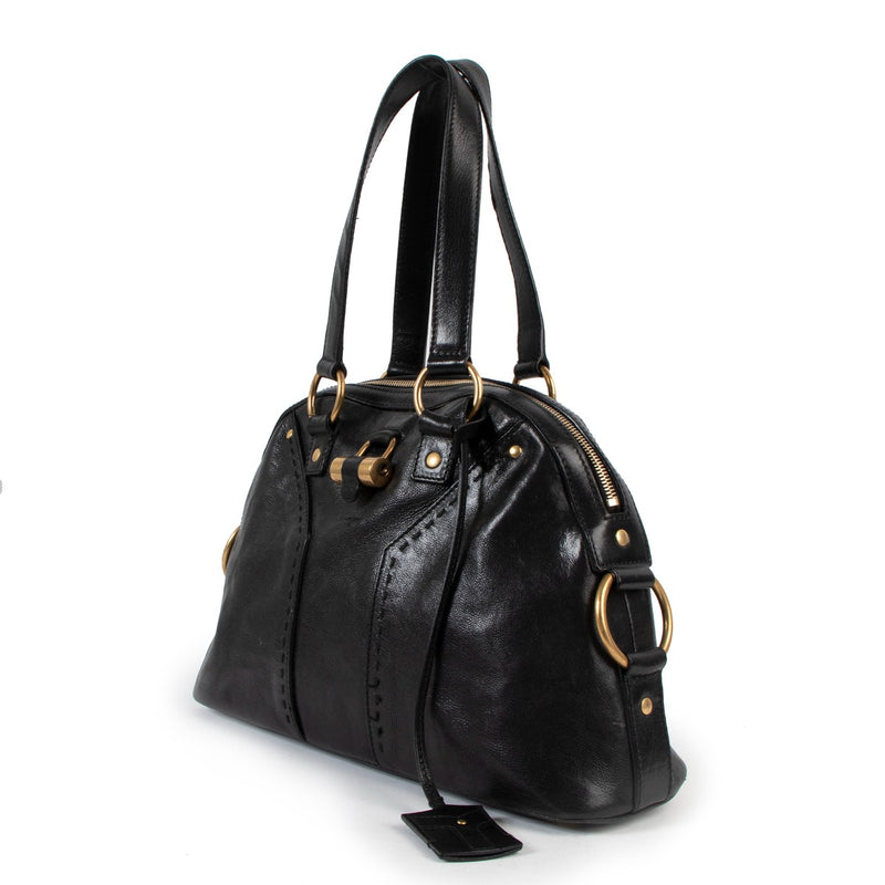 Yves Saint Laurent Black Leather Muse Shoulder Bag
