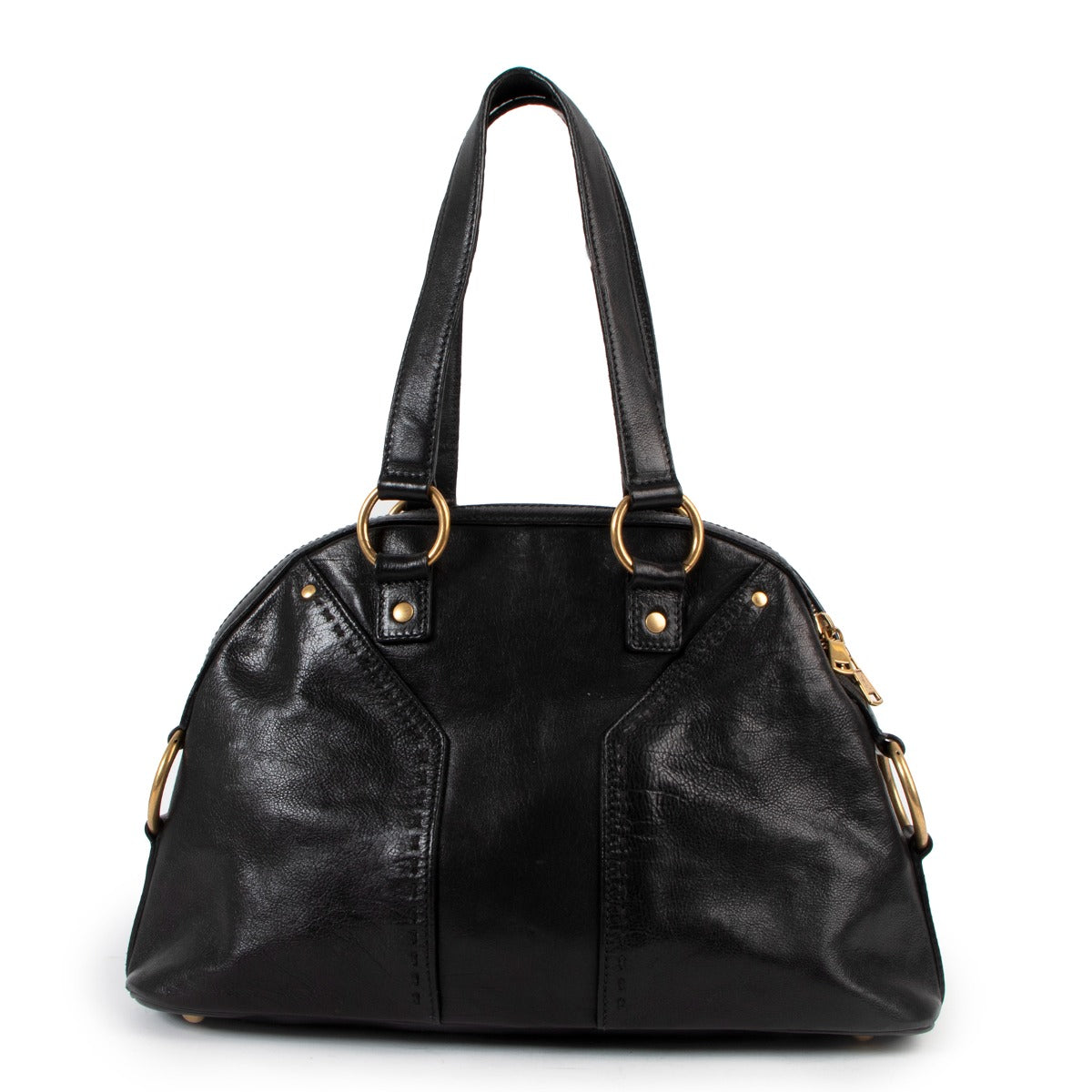 Yves Saint Laurent Black Leather Muse Shoulder Bag