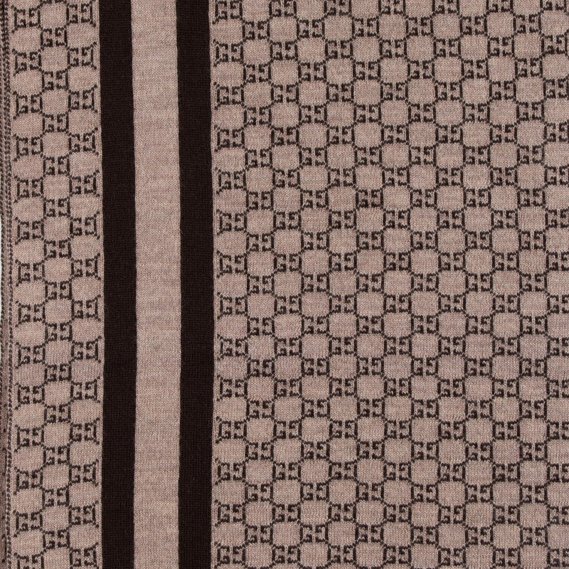 Gucci Beige GG Wool Scarf