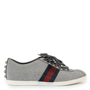 Gucci Glitter Web Studded Sneakers