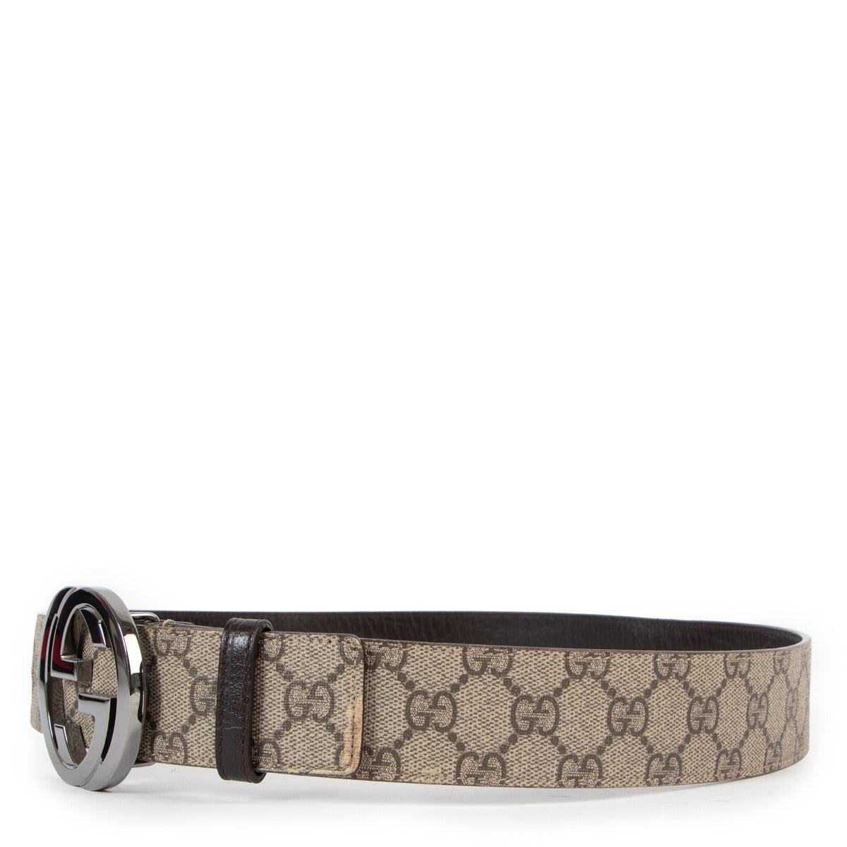 Gucci GG Supreme Interlocking G Buckle Belt - Size 85