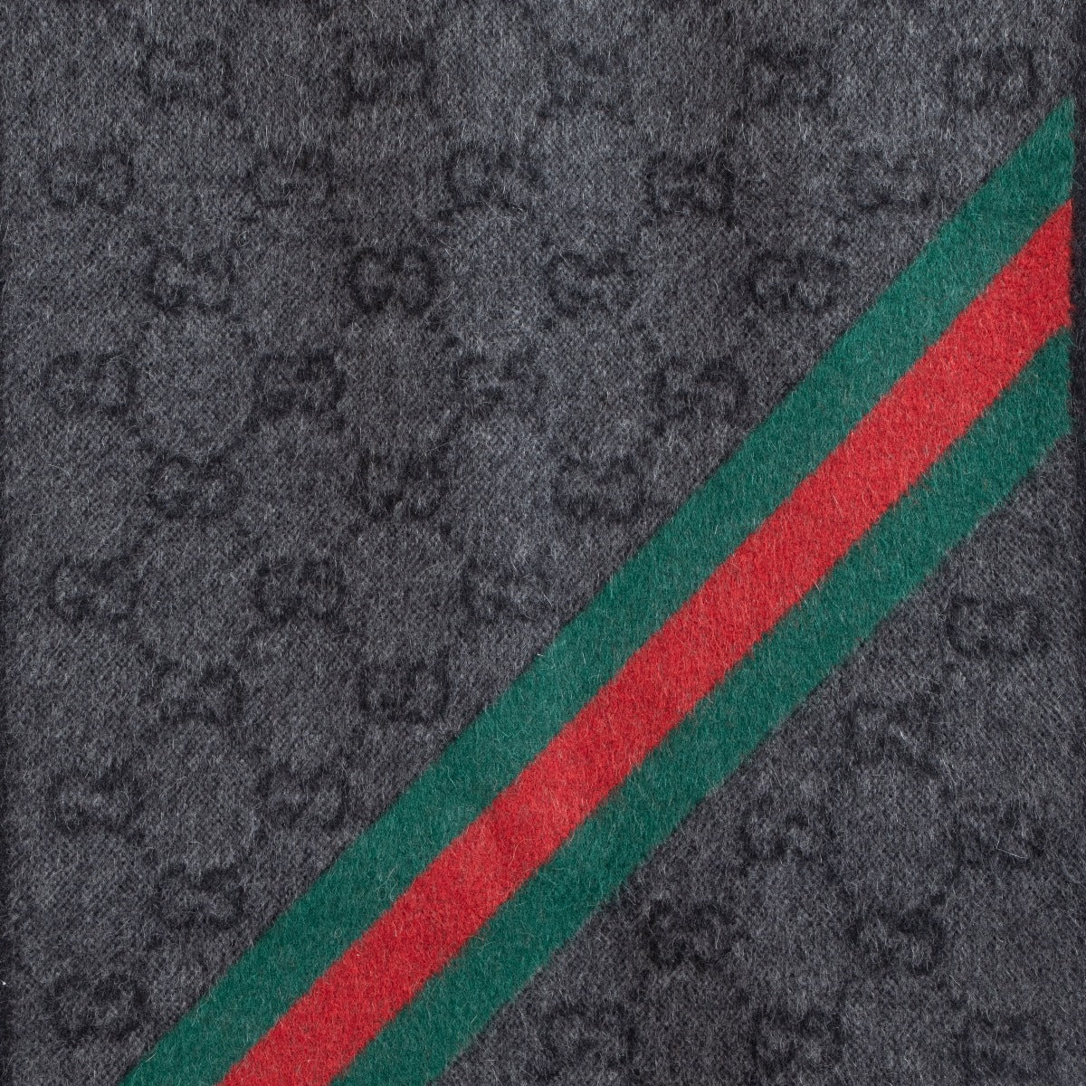 Gucci Black GG Web Scarf