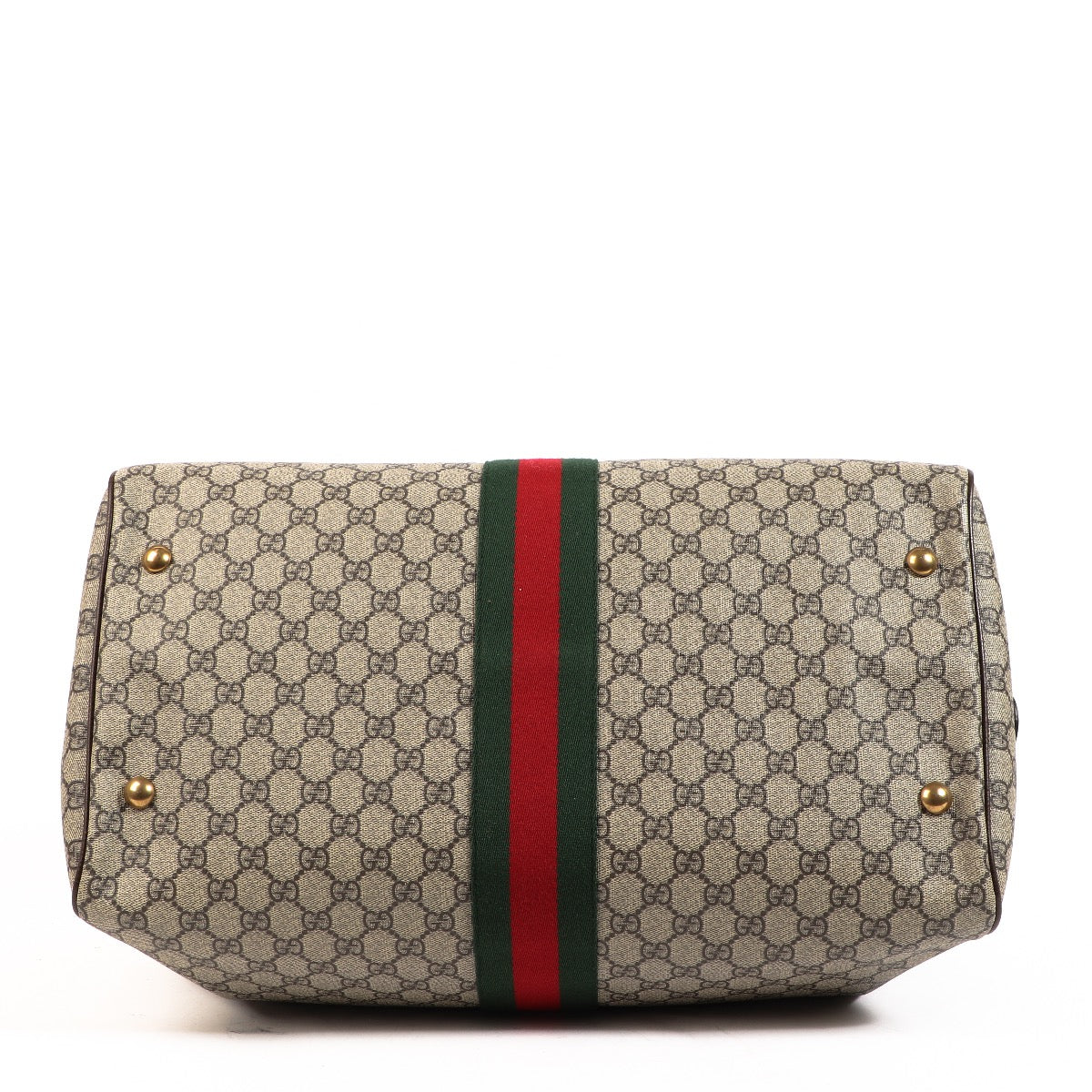 Buy an authentic second hand Gucci Savoy Medium GG Supreme Ophidia Duffle Bag in very good condition at Labellov