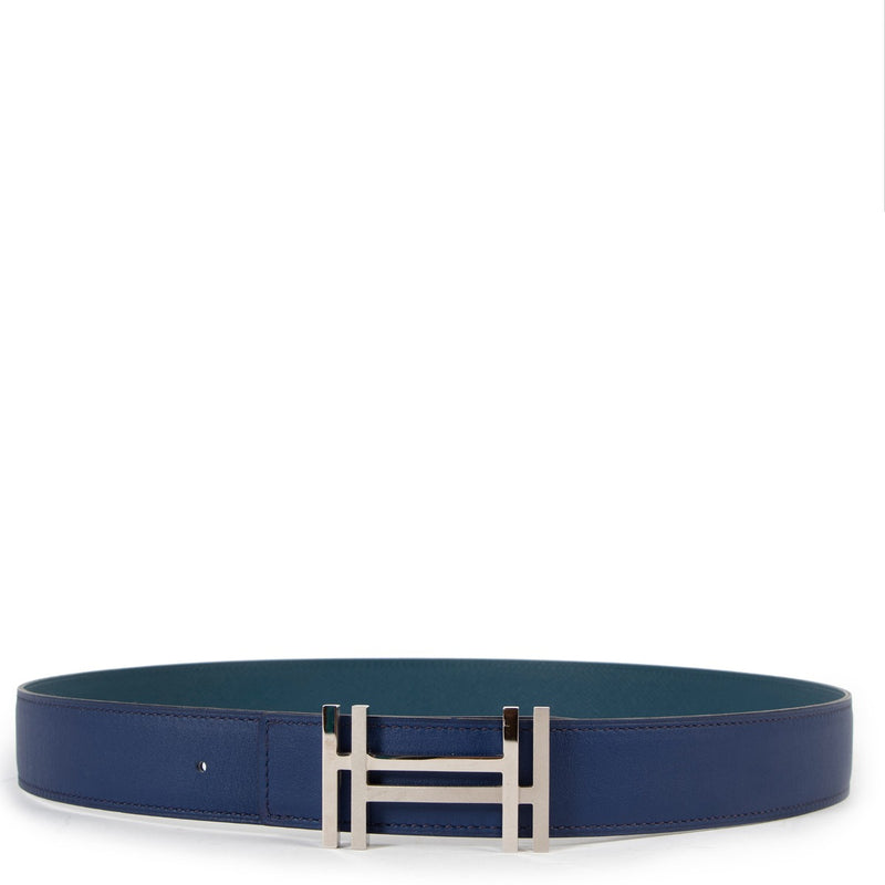 Hermès Double H Reversible Blue Swift/Epsom Belt