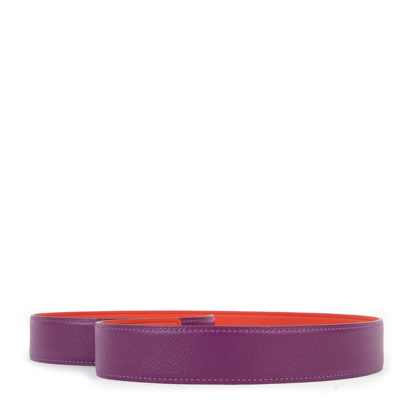 Hermès Anemone/Capucine Epsom/Swift Reversible Belt Strap