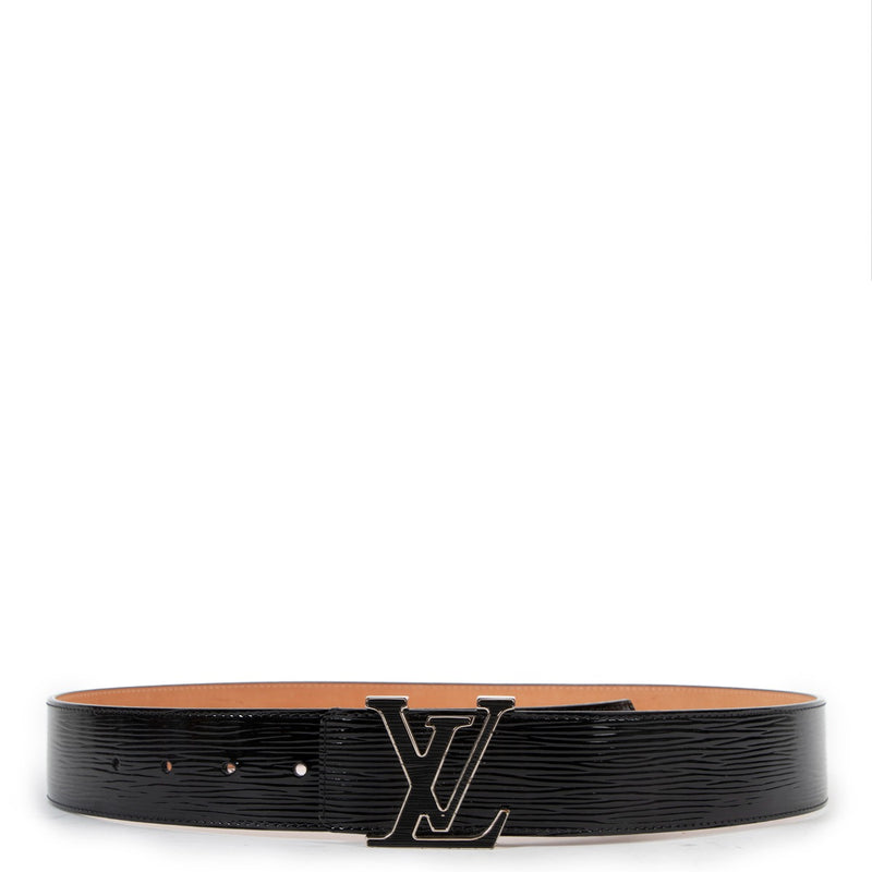 Louis Vuitton Black Epi Electric LV Initiales Belt