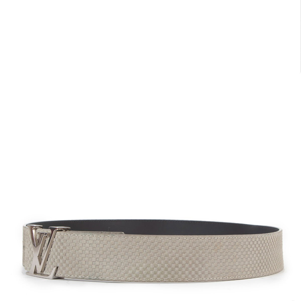 Louis Vuitton Initials Grey Mini Damier Belt - Size 85