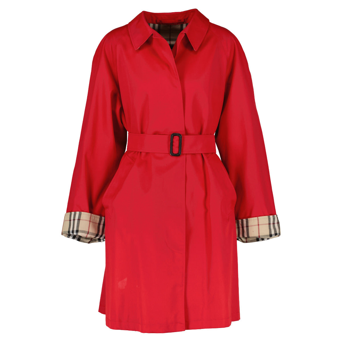 Burberry Red Car Coat - UK12