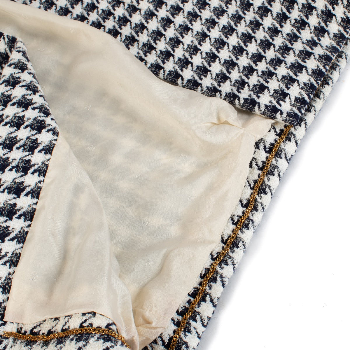 Chanel Vintage 1990s Houndstooth Tweed Jacket - Size FR34